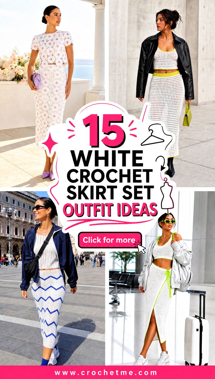 15 white crochet skirt set outfit ideas - 15 white crochet skirt set outfit ideas