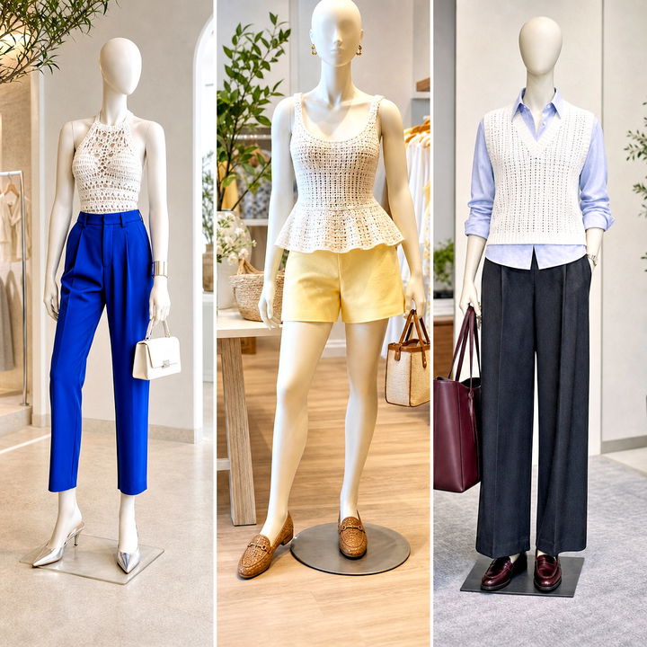 15 White Crochet Top on Mannequin Outfit Ideas for Chic Style