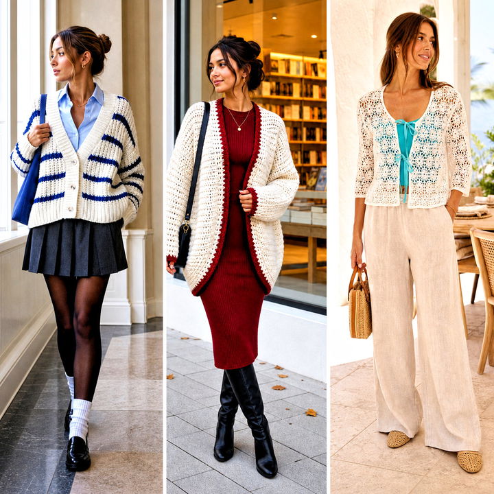 15 White Crocheted Cardigan on Table Outfit Ideas to Try
