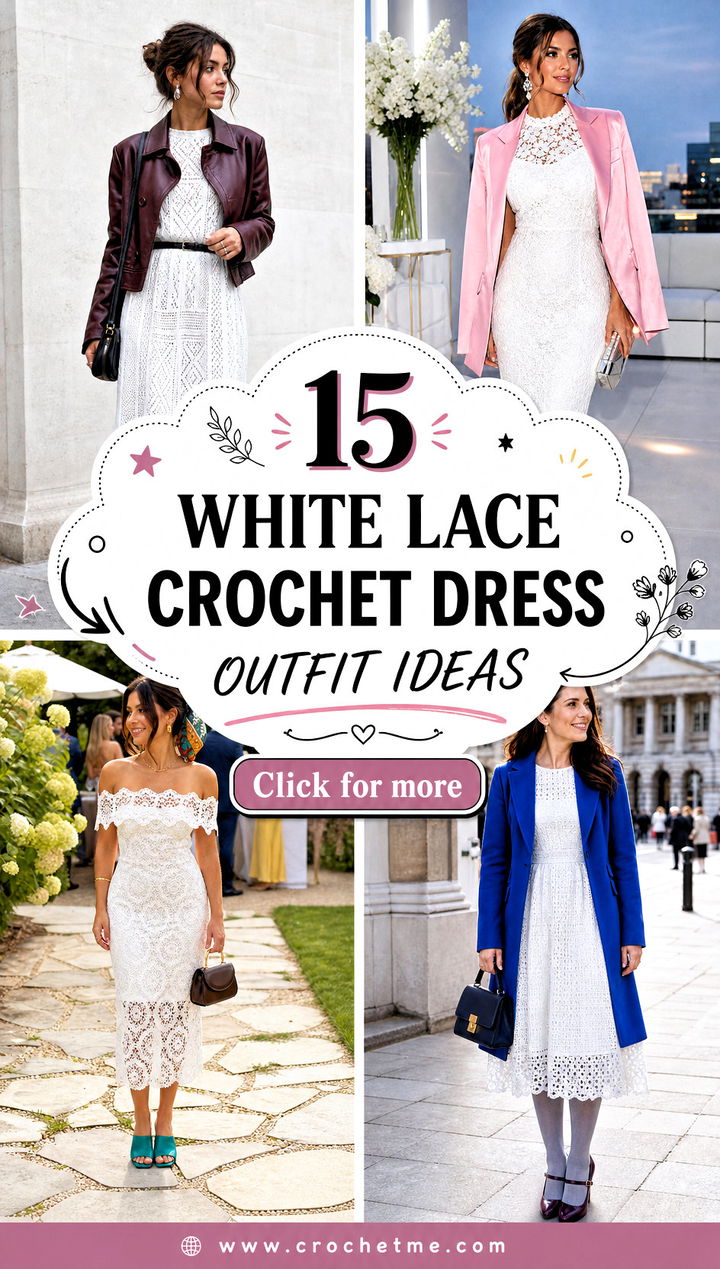 15 white lace crochet dress outfit ideas - 15 white lace crochet dress outfit ideas