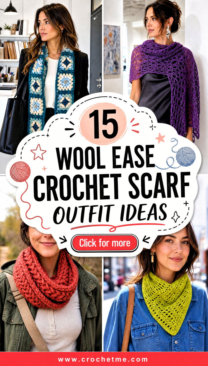 15 wool ease crochet scarf outfit ideas - 15 wool ease crochet scarf outfit ideas
