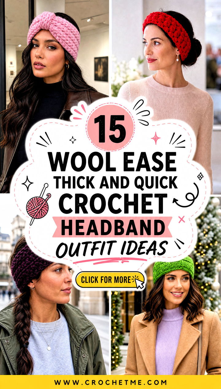 15 wool ease thick and quick crochet headband outfit ideas - 15 wool ease thick and quick crochet headband outfit ideas