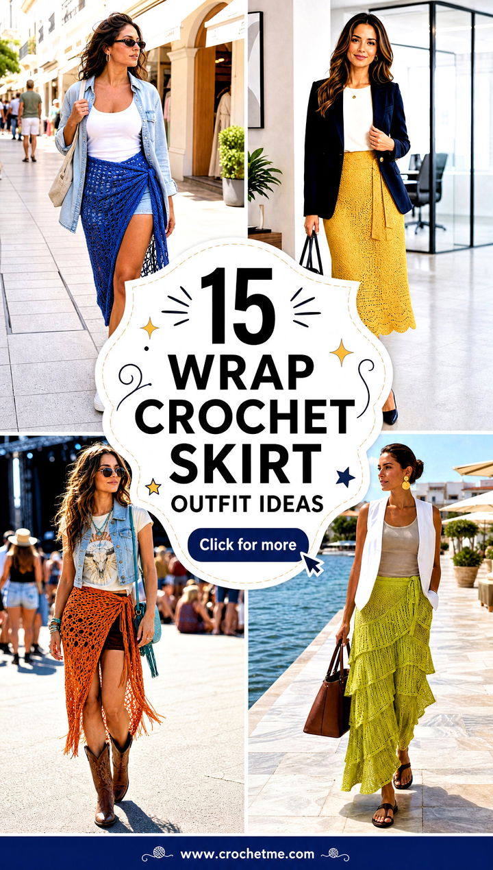 15 wrap crochet skirt outfit ideas - 15 wrap crochet skirt outfit ideas