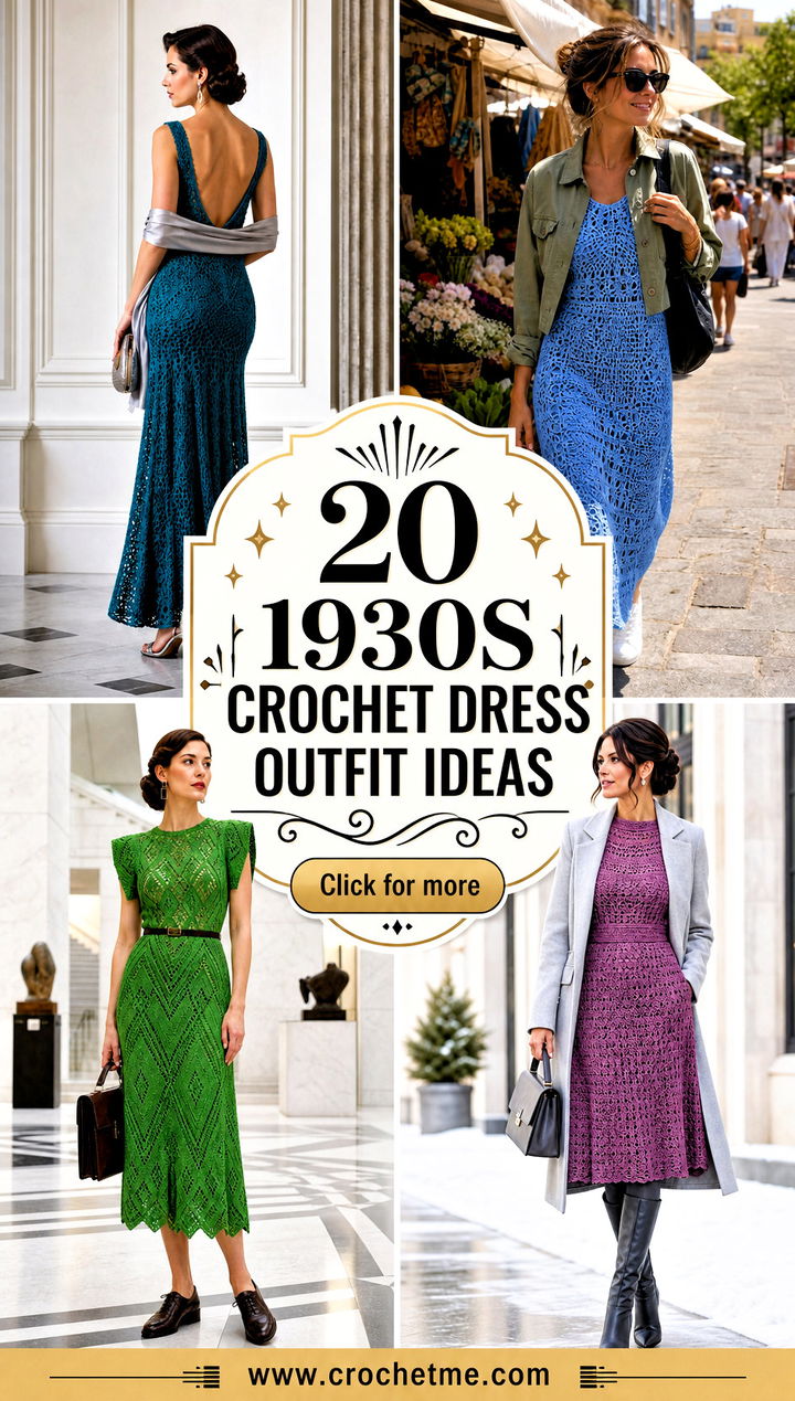 20 1930S Crochet Dress outfit ideas - 20 1930S Crochet Dress outfit ideas