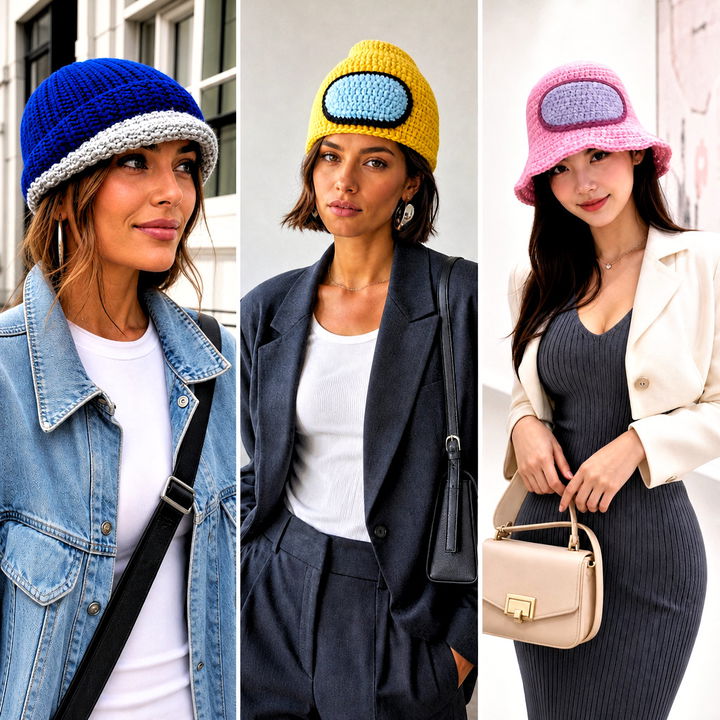 20 Among Us Crochet Hat Outfit Ideas for Playful Gamer Style