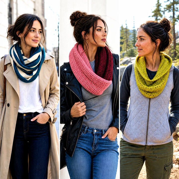20 Beginner Crochet Infinity Scarf Outfit Ideas for Easy Style