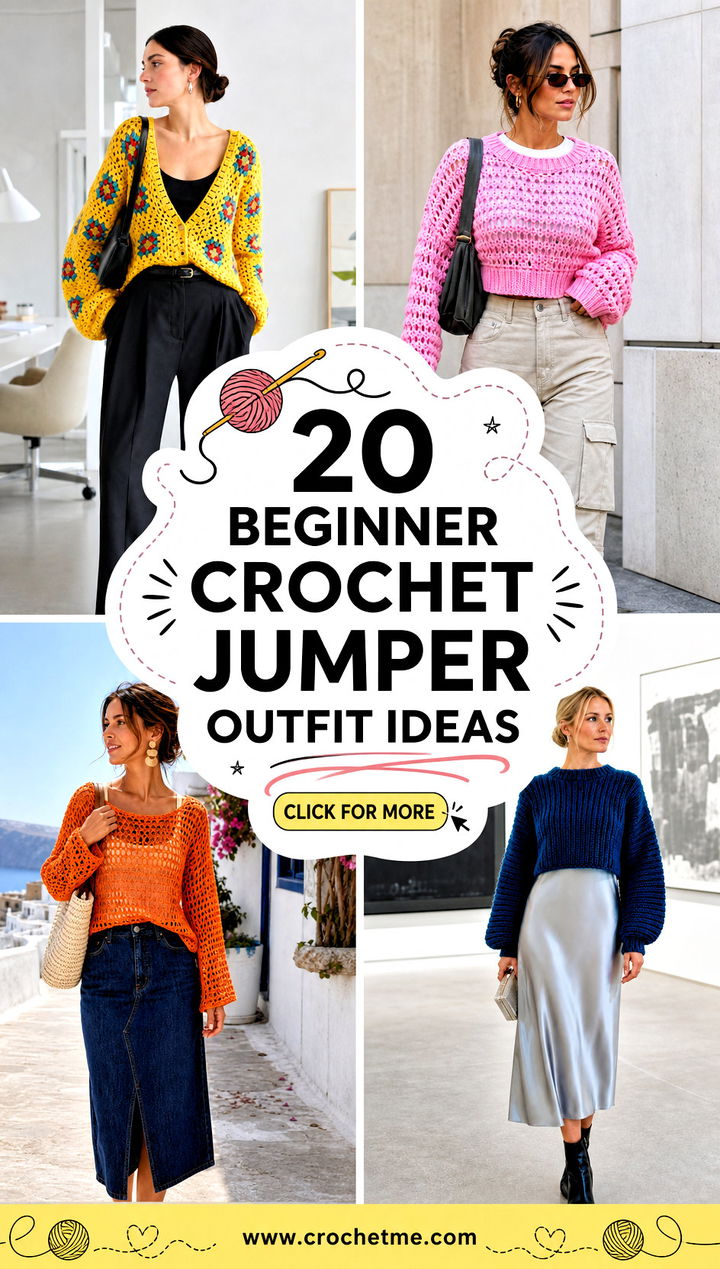 20 Beginner Crochet Jumper outfit ideas - 20 Beginner Crochet Jumper outfit ideas