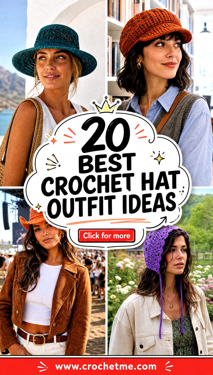20 Best Crochet Hat outfit ideas - 20 Best Crochet Hat outfit ideas