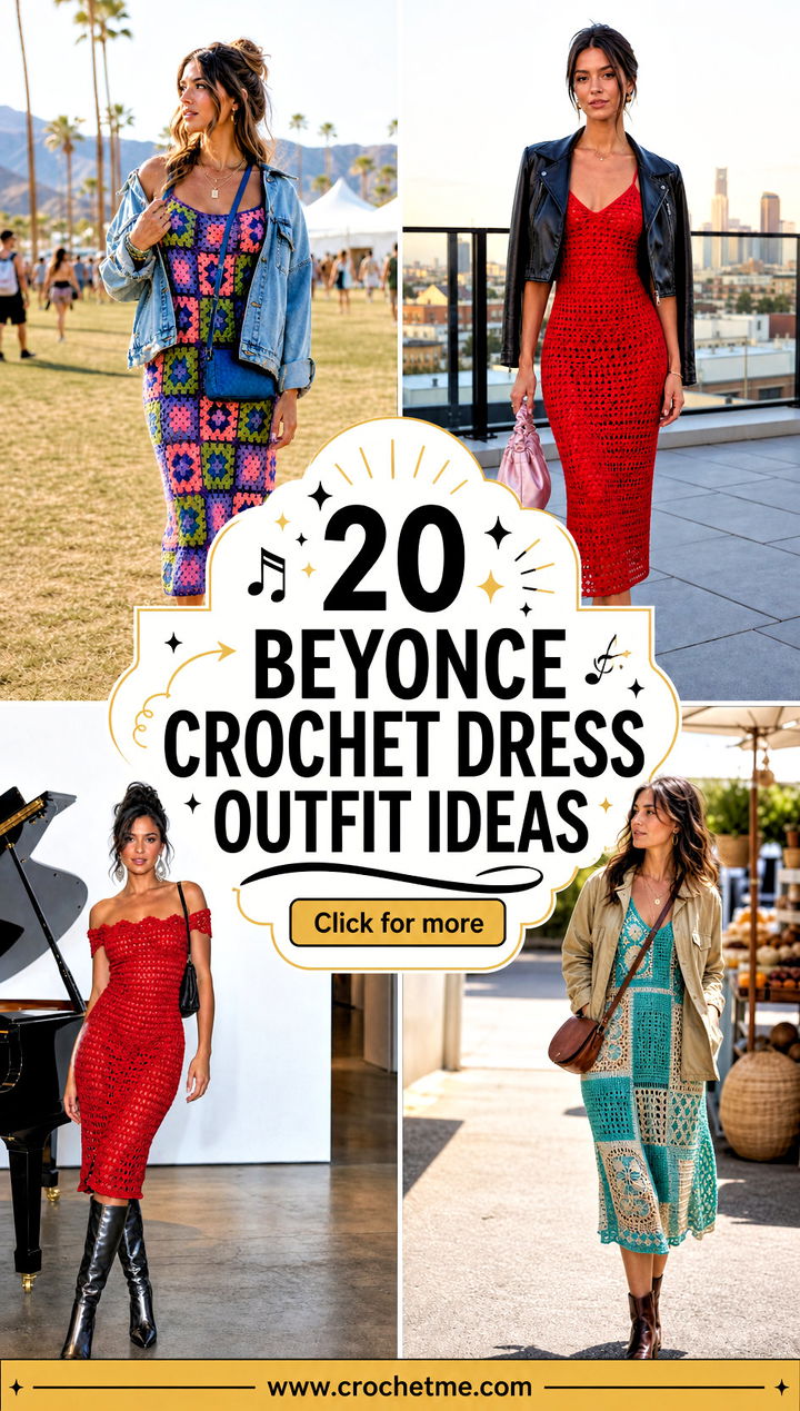 20 Beyonce Crochet Dress outfit ideas - 20 Beyonce Crochet Dress outfit ideas