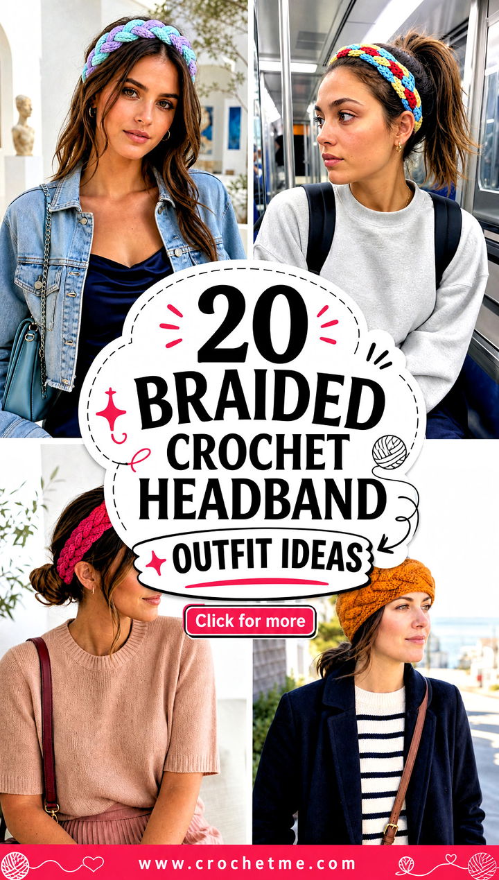 20 Braided Crochet Headband outfit ideas - 20 Braided Crochet Headband outfit ideas