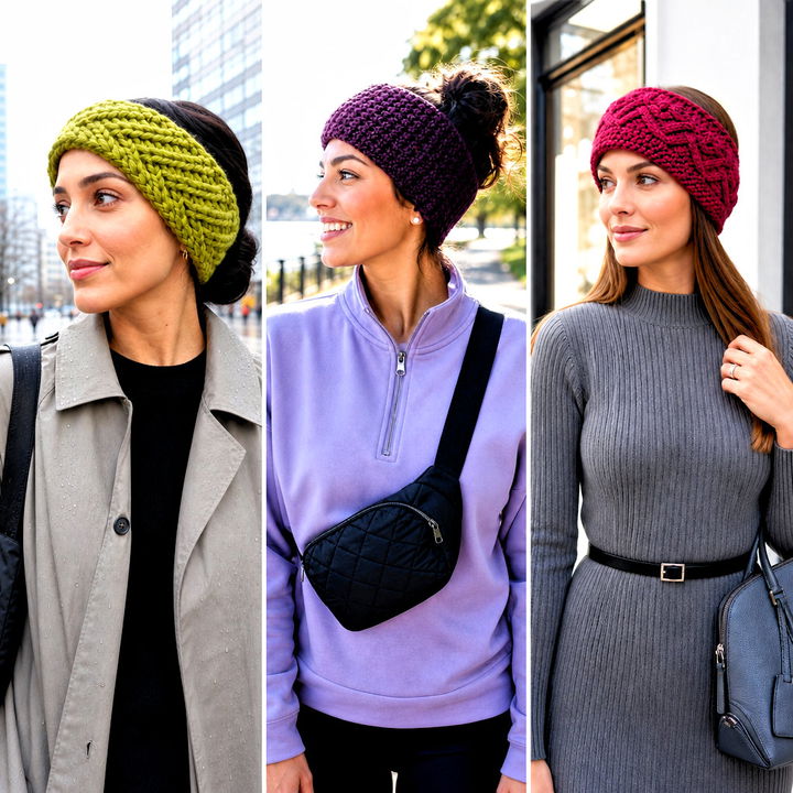20 Bulky Yarn Crochet Ear Warmer Outfit Ideas for Winter