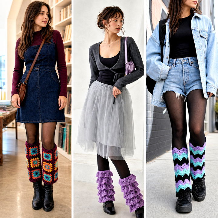 20 Chunky Yarn Crochet Leg Warmers outfit ideas