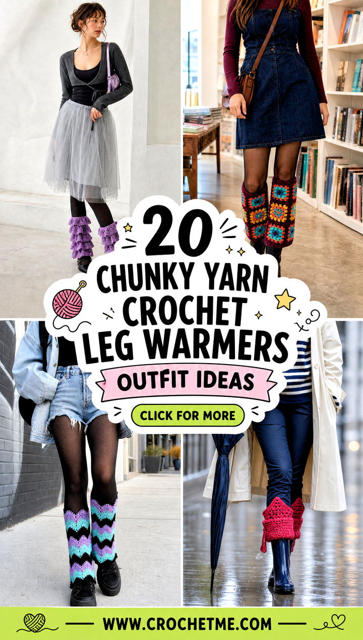 20 Chunky Yarn Crochet Leg Warmers outfit ideas - 20 Chunky Yarn Crochet Leg Warmers outfit ideas