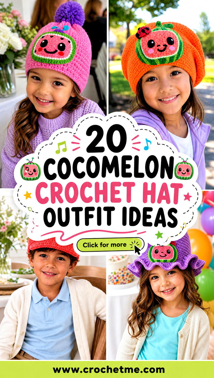 20 Cocomelon Crochet Hat outfit ideas - 20 Cocomelon Crochet Hat outfit ideas