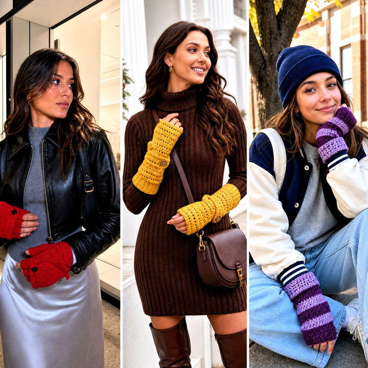 20 Convertible Crochet Gloves Outfit Ideas for Cozy Style
