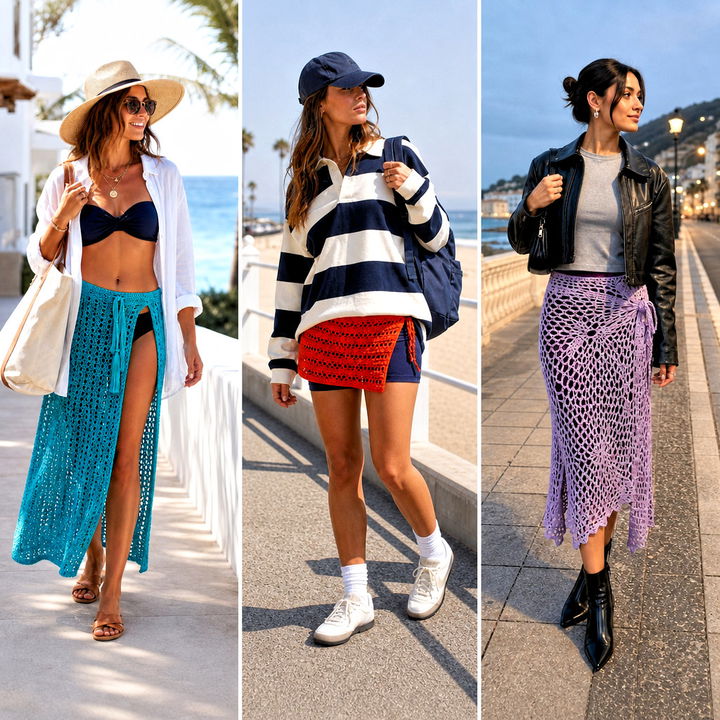 20 Crochet Beach Wrap Skirt Outfit Ideas for Sunny Getaways