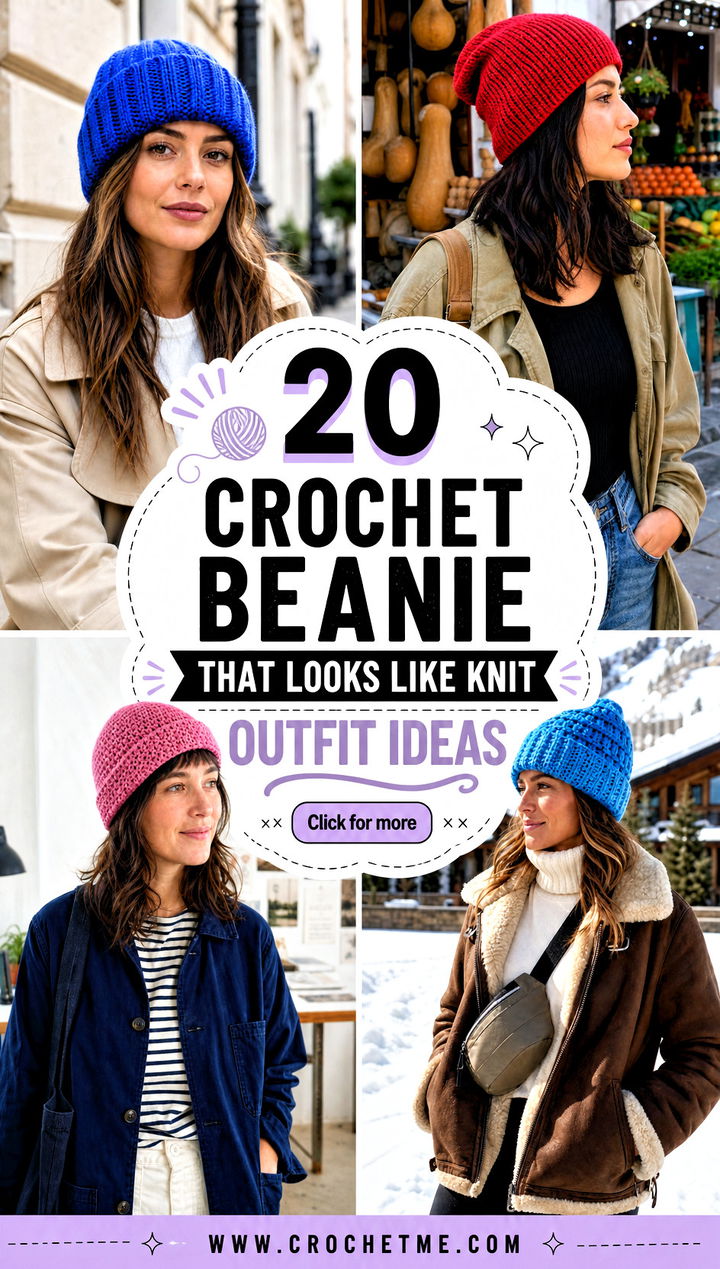 20 Crochet Beanie That Looks Like Knit outfit ideas - 20 Crochet Beanie That Looks Like Knit outfit ideas