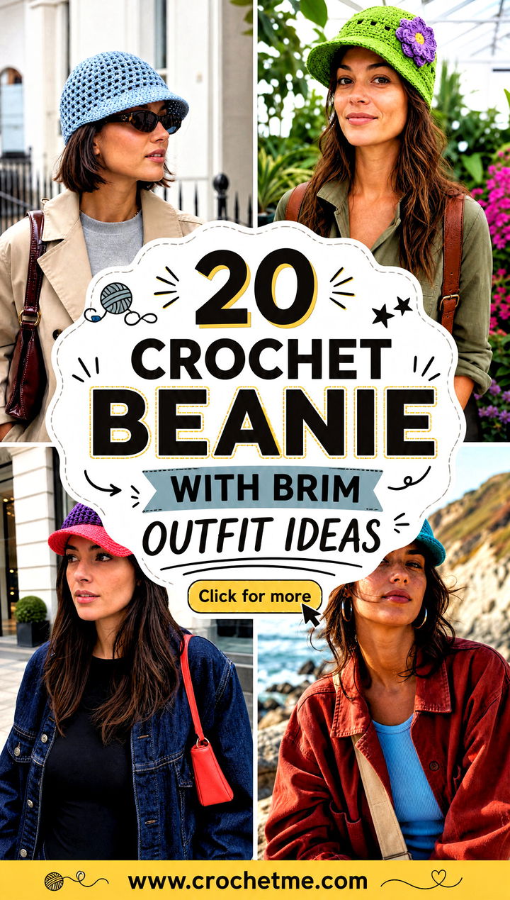 20 Crochet Beanie With Brim outfit ideas - 20 Crochet Beanie With Brim outfit ideas