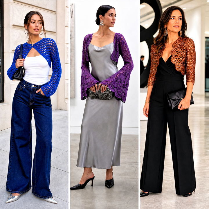 20 Crochet Bolero Sweater outfit ideas