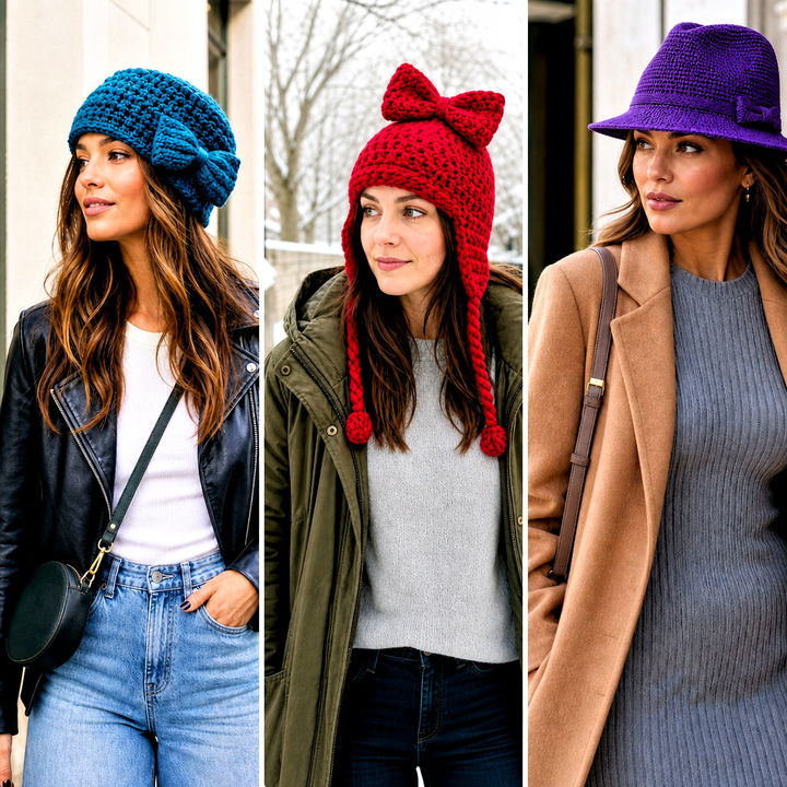20 Crochet Bow Hat Outfit Ideas for a Playful Statement Look