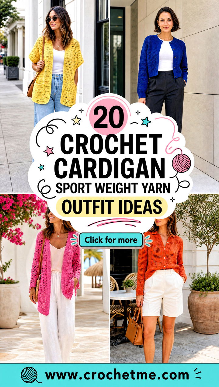 20 Crochet Cardigan Sport Weight Yarn outfit ideas - 20 Crochet Cardigan Sport Weight Yarn outfit ideas