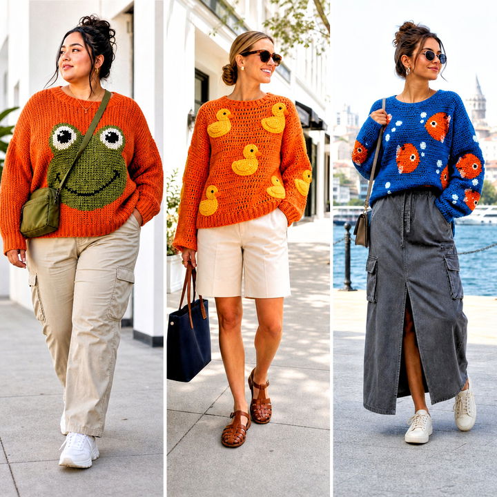 20 Crochet Character Sweater Outfit Ideas for Playful Layering