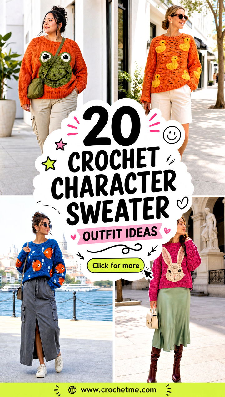 20 Crochet Character Sweater outfit ideas - 20 Crochet Character Sweater outfit ideas