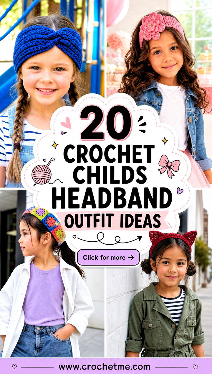 20 Crochet Childs Headband outfit ideas - 20 Crochet Childs Headband outfit ideas