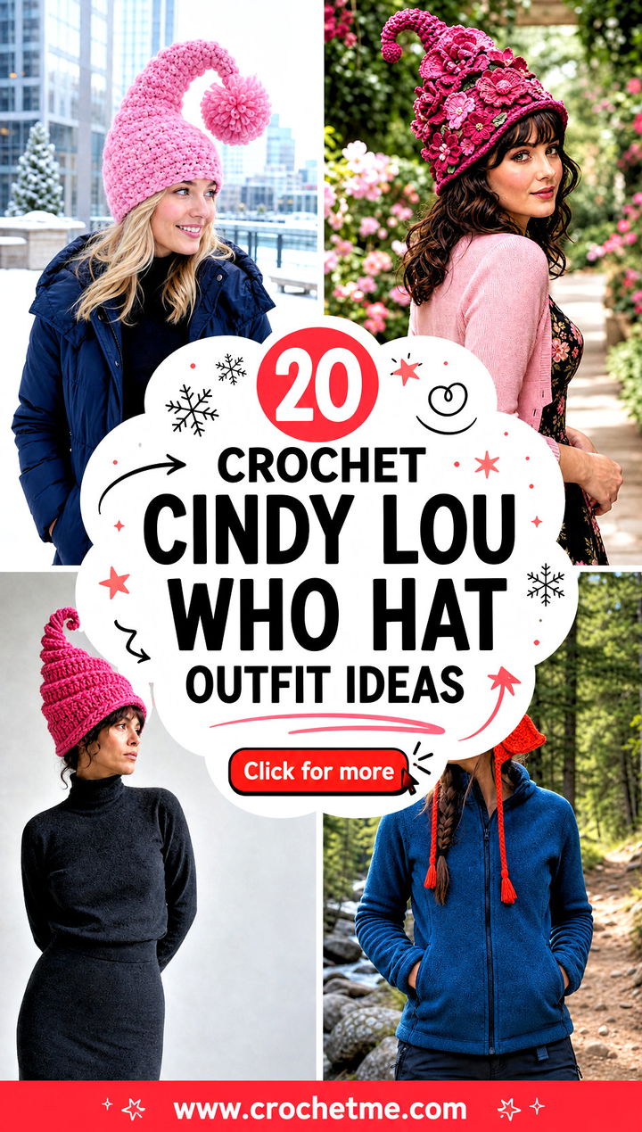20 Crochet Cindy Lou Who Hat outfit ideas - 20 Crochet Cindy Lou Who Hat outfit ideas