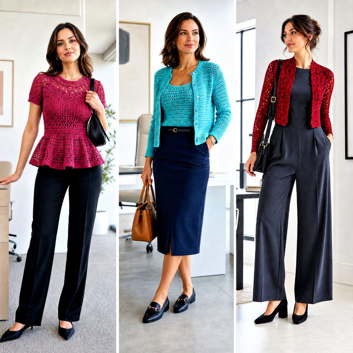 20 Crochet Clothes for Work Outfit Ideas for Chic Office Style