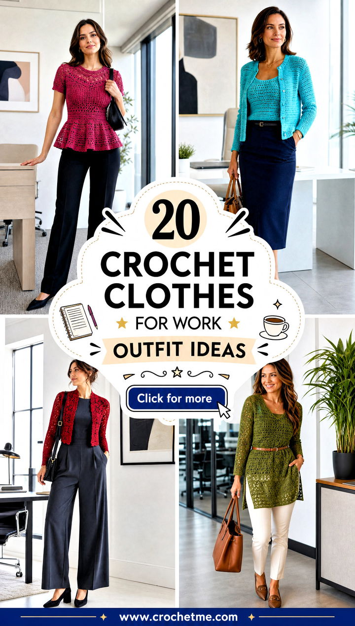 20 Crochet Clothes For Work outfit ideas - 20 Crochet Clothes For Work outfit ideas