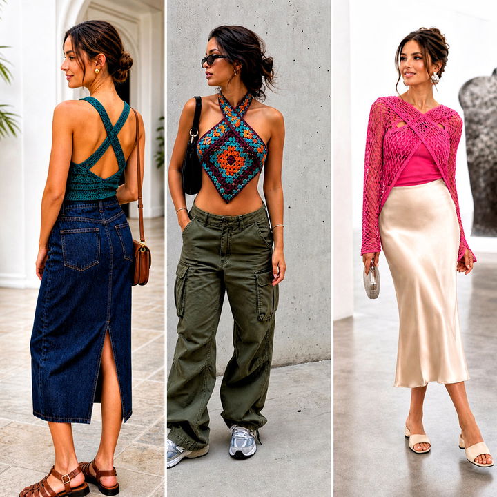 20 Crochet Cross Top Outfit Ideas for Bold Festival Style