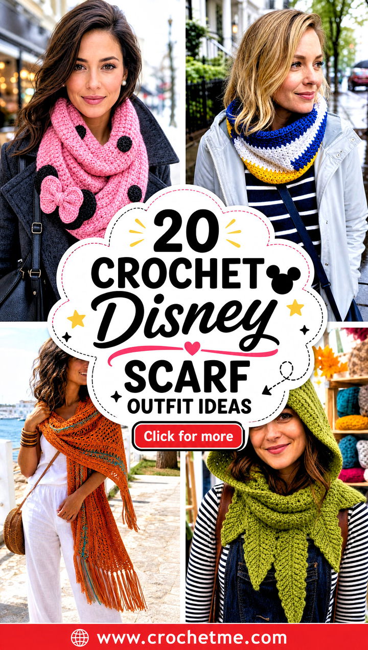 20 Crochet Disney Scarf outfit ideas - 20 Crochet Disney Scarf outfit ideas