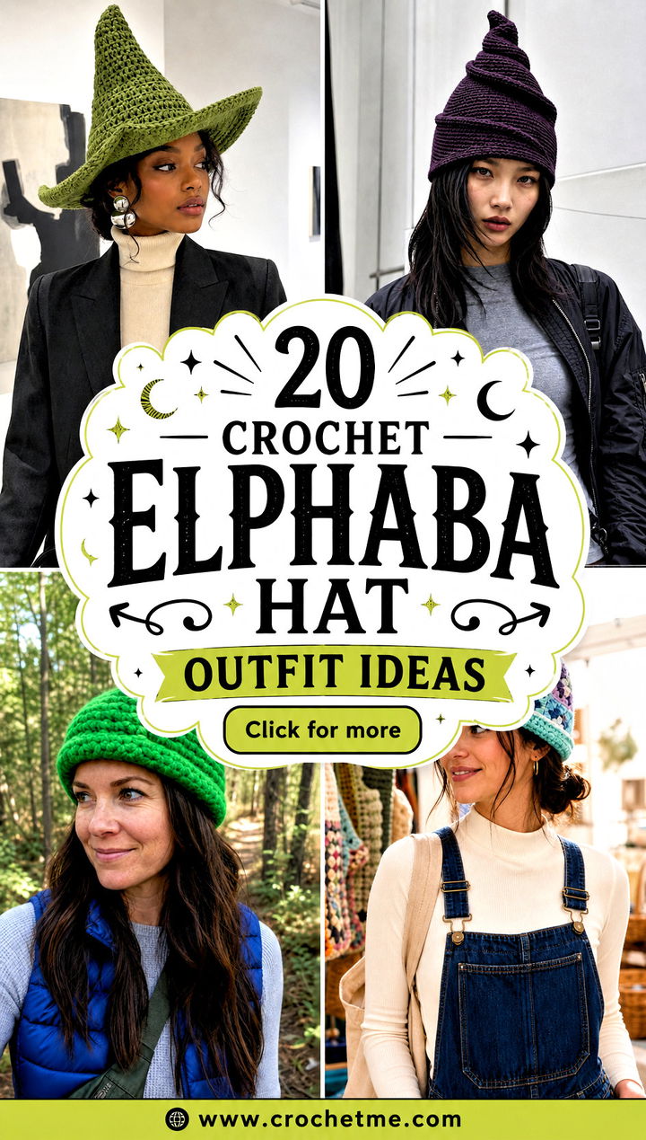 20 Crochet Elphaba Hat outfit ideas - 20 Crochet Elphaba Hat outfit ideas