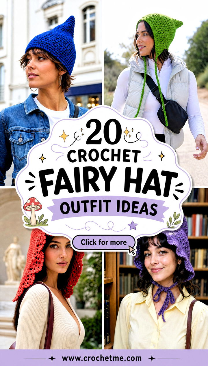 20 Crochet Fairy Hat outfit ideas - 20 Crochet Fairy Hat outfit ideas