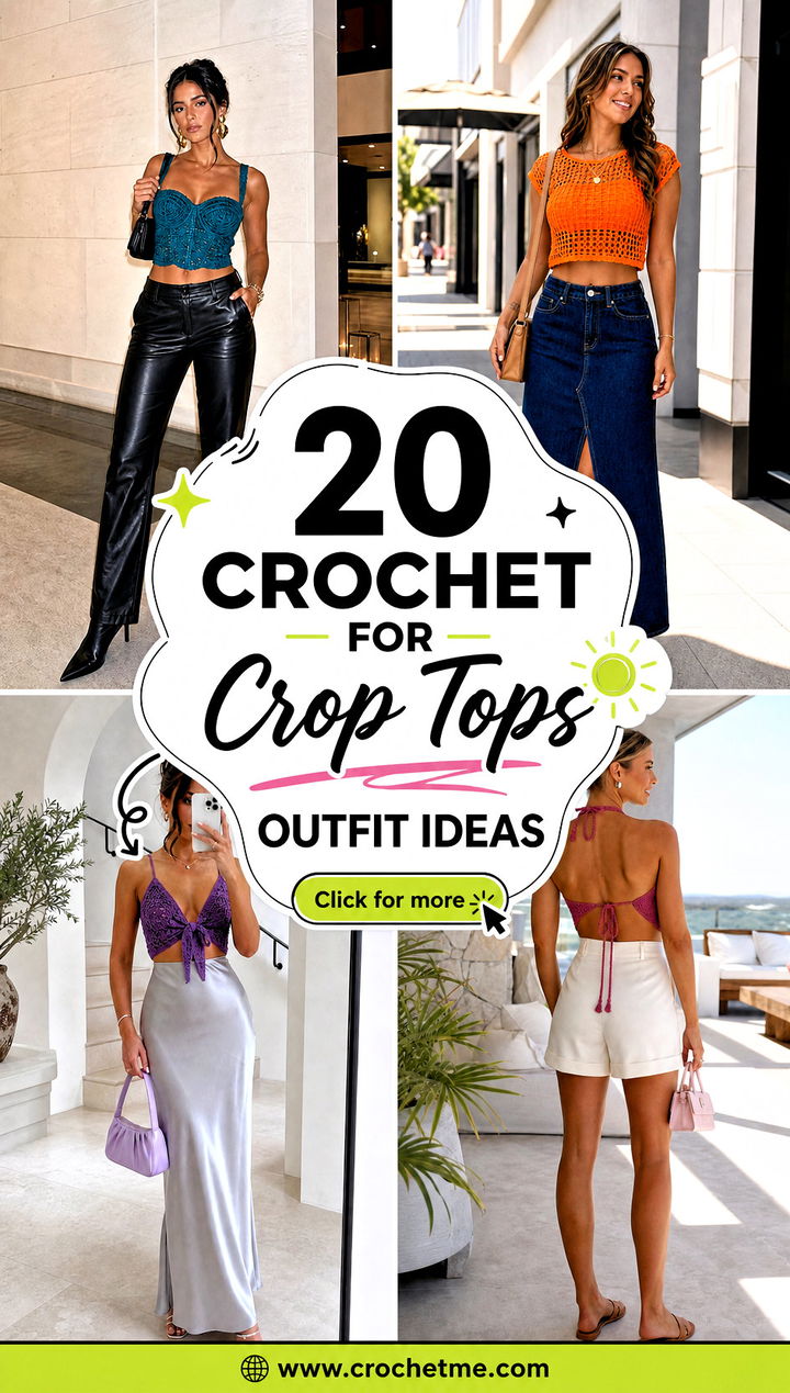20 Crochet For Crop Tops outfit ideas - 20 Crochet For Crop Tops outfit ideas