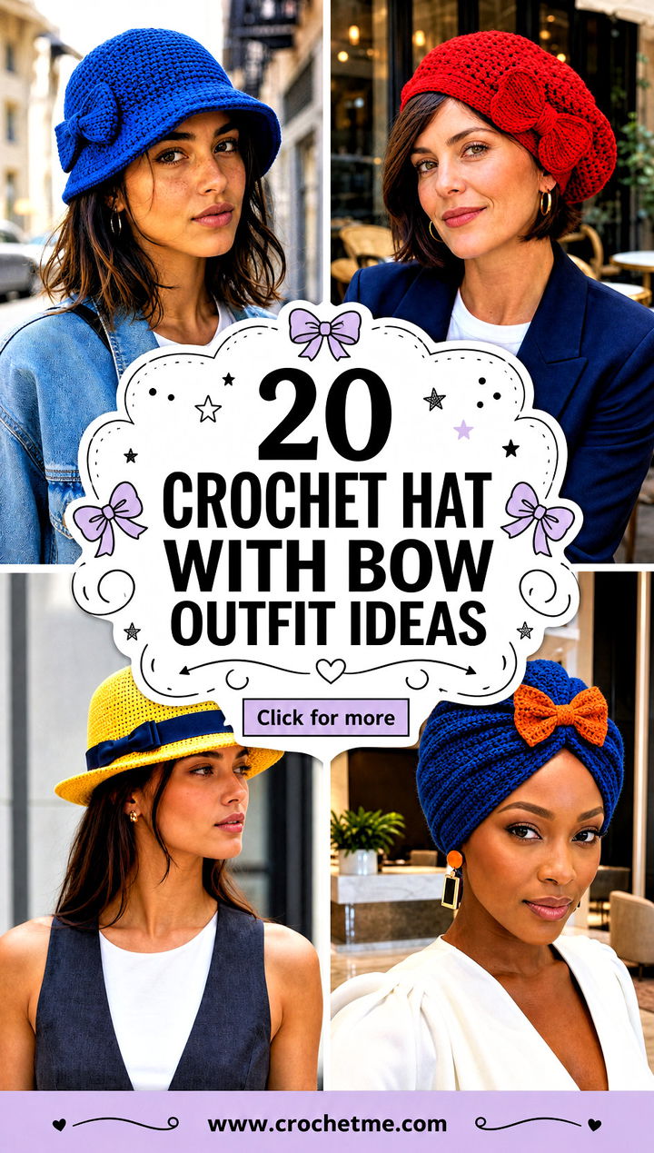20 Crochet Hat With Bow outfit ideas - 20 Crochet Hat With Bow outfit ideas