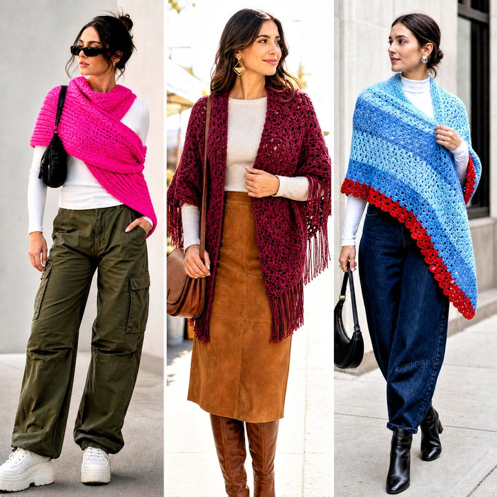 20 Crochet Highlander Shawl Outfit Ideas for Cozy Layers