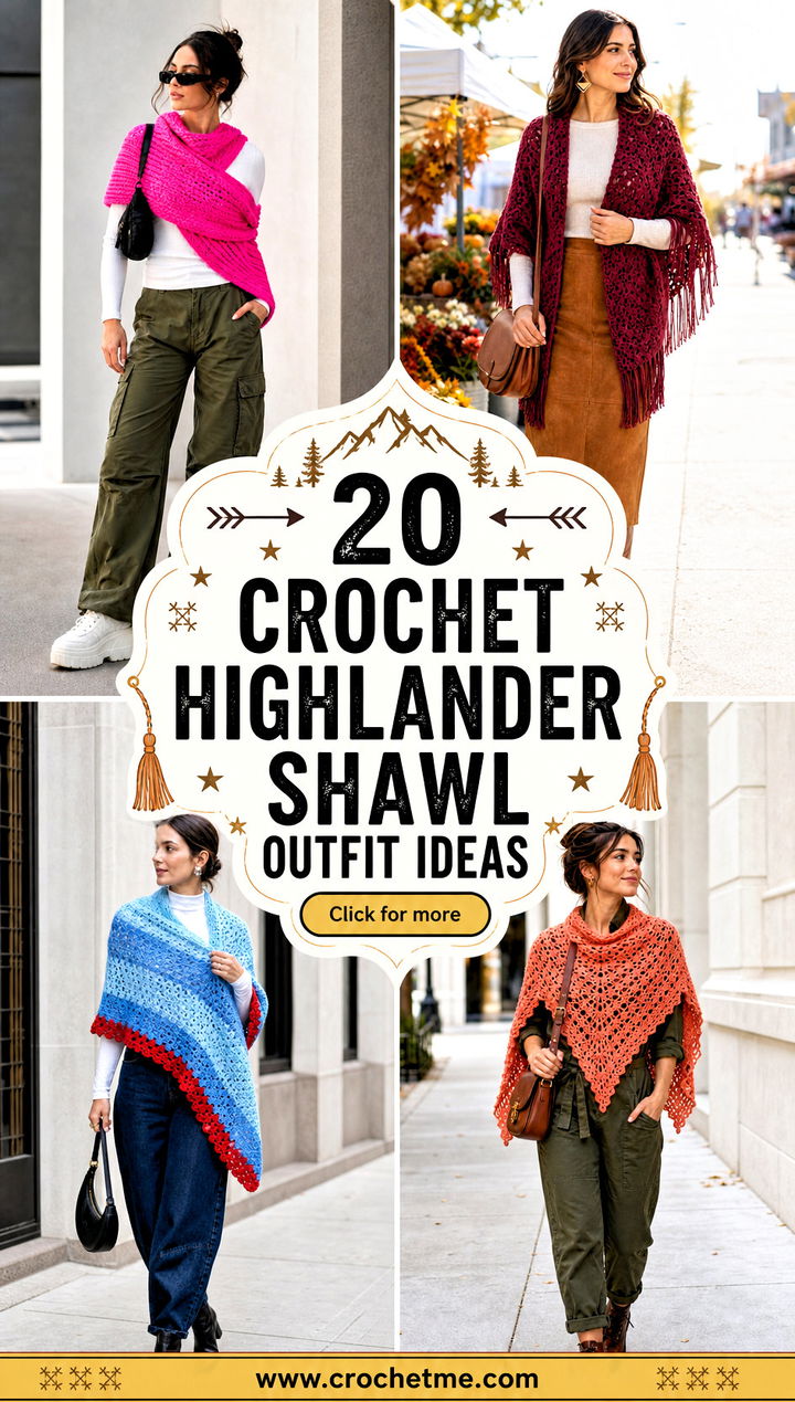 20 Crochet Highlander Shawl outfit ideas - 20 Crochet Highlander Shawl outfit ideas