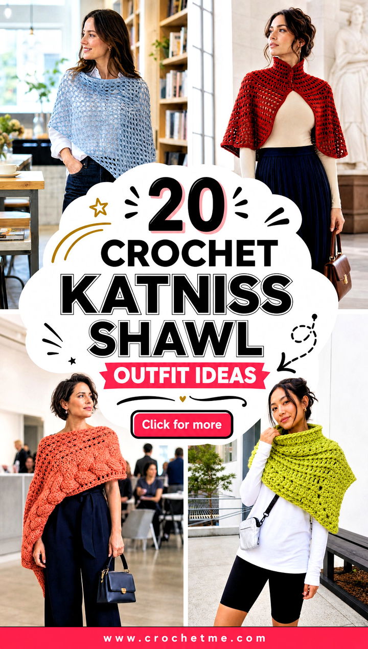 20 Crochet Katniss Shawl outfit ideas - 20 Crochet Katniss Shawl outfit ideas