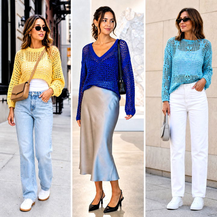 20 Crochet Lightweight Sweater outfit ideas