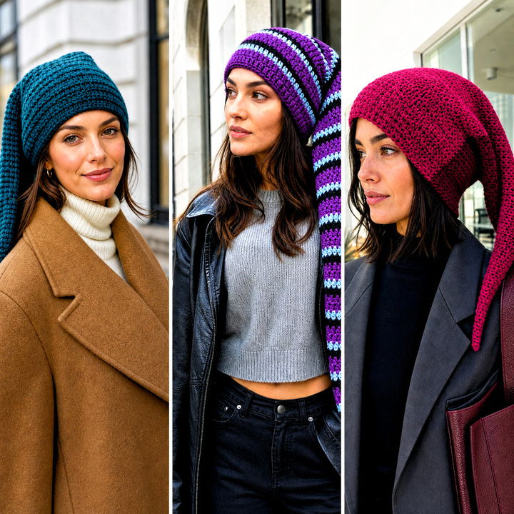 20 Crochet Long Stocking Cap Outfit Ideas for Playful Winter Fun