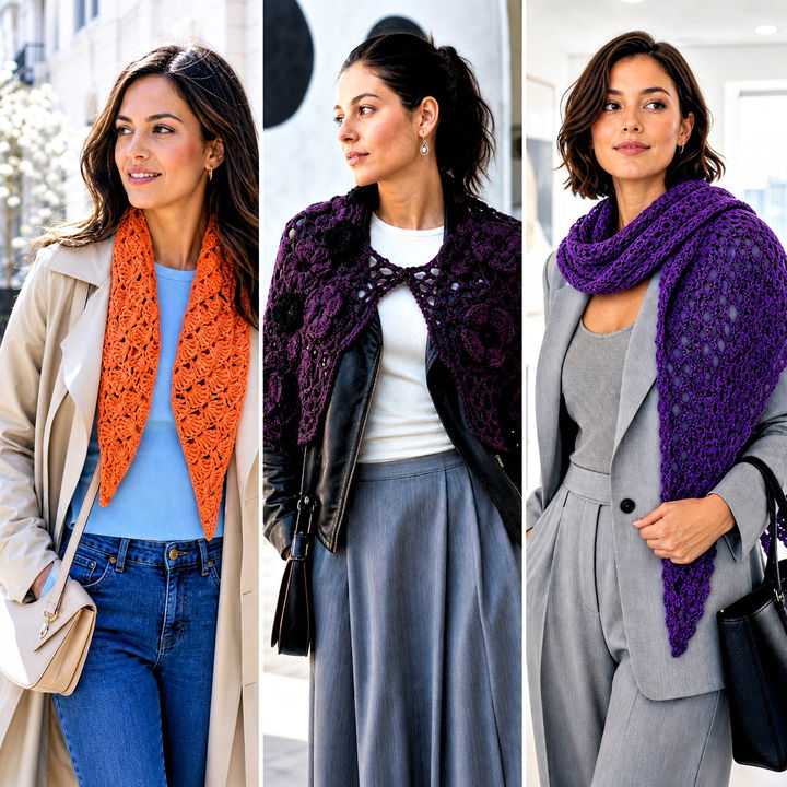 20 Crochet Mantle Scarf Outfit Ideas for Cozy Winter Style