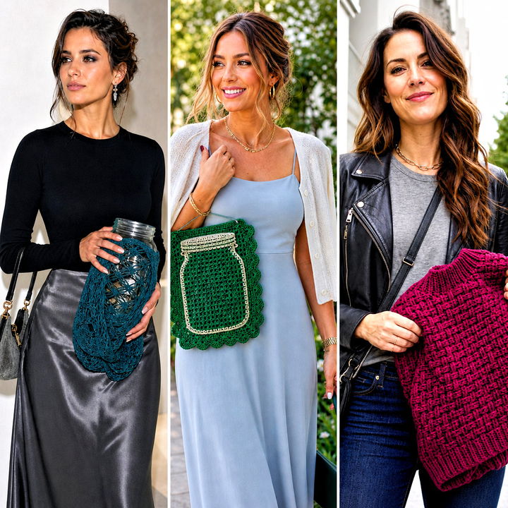 20 Crochet Mason Jar Sweater outfit ideas