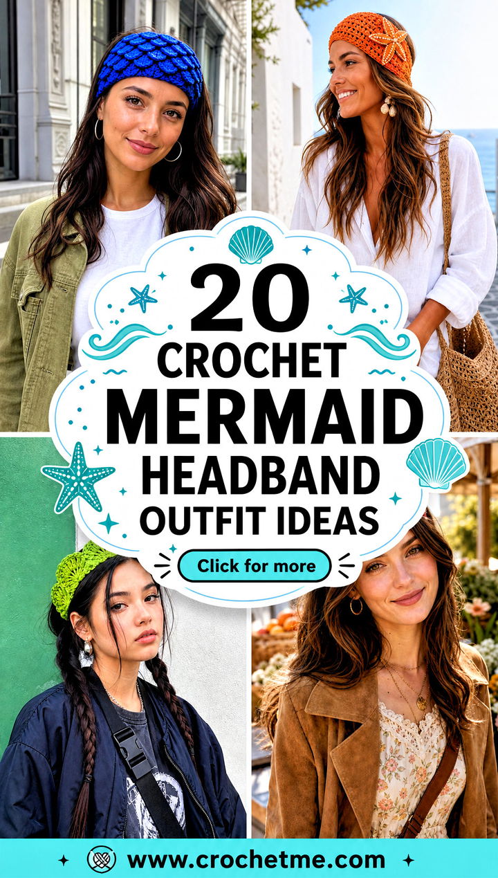 20 Crochet Mermaid Headband outfit ideas - 20 Crochet Mermaid Headband outfit ideas
