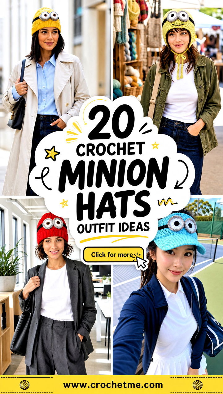 20 Crochet Minion Hats outfit ideas - 20 Crochet Minion Hats outfit ideas