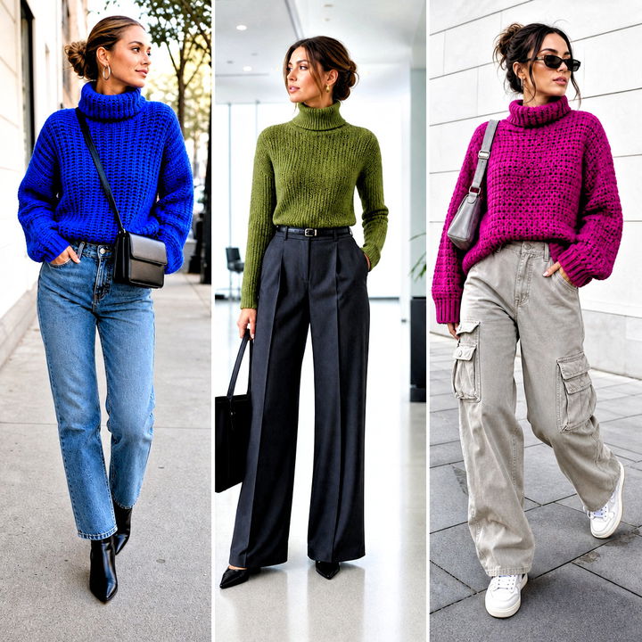 20 Crochet Roll Neck Sweater Outfit Ideas for Winter Style