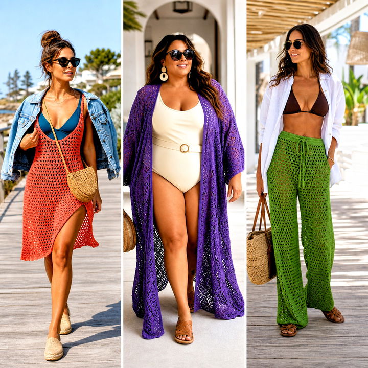 20 Crochet Summer Beach Cover Up Outfit Ideas for Sunny Days