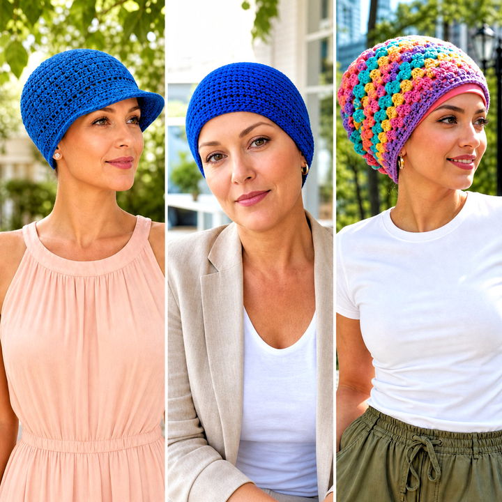 20 Crochet Summer Chemo Caps Outfit Ideas for Gentle Style