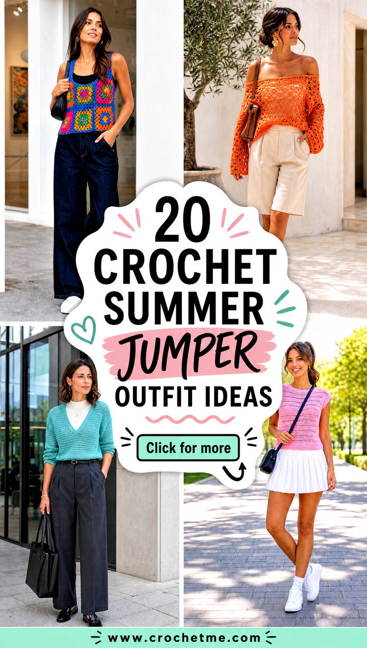 20 Crochet Summer Jumper outfit ideas - 20 Crochet Summer Jumper outfit ideas